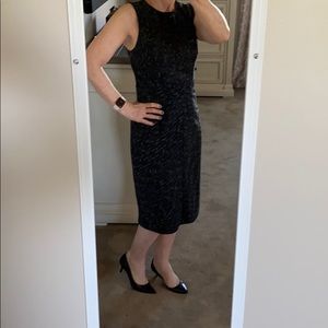 Apt 9 black speckled mid length dress